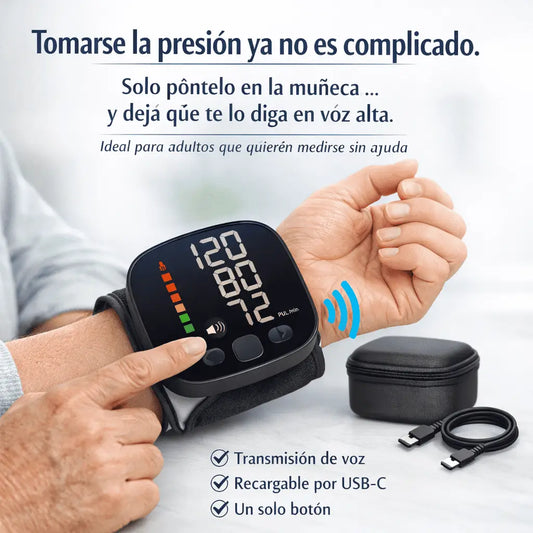 TENSIOMETRO™ ARTERIAL DIGITAL CON VOZ ❤️SIGNOS VITALES EN SEGUNDOS❤️